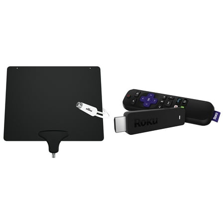 Roku 3800XB Refurb Streaming Stick & Mohu MH-110503 Refurb Leaf 50 HDTV
