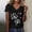 Black, variant on Graphic Tees for Women Festive Blouses Women's Black Elegant Sequins Top for Everyday Wear Modern Casual Glitter Shirt Party Ready Gray S