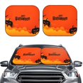thumbnail image 2 of Windshield Sun Shade, Happy Halloween Bat Foldable Car Sun Shade Windshield for Front, 2 Pieces, 2 of 7