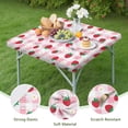 thumbnail image 4 of Strawberry Plants Fruit Heart Daisy Checkered Square Fitted Tablecloth with Elastic Edge,Square Table Cover,Washable Elastic Table Cover for Home Kitchen Party Decor 36"x36", 4 of 6