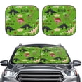 thumbnail image 2 of Goofa Cute Dinosaurs Pattern 2 Piece Car Windshield Sun Shade Foldable | Front Windshield Shade for Sun, Heat and UV Rays | Sunshade for Car Front Window-Small, 2 of 7