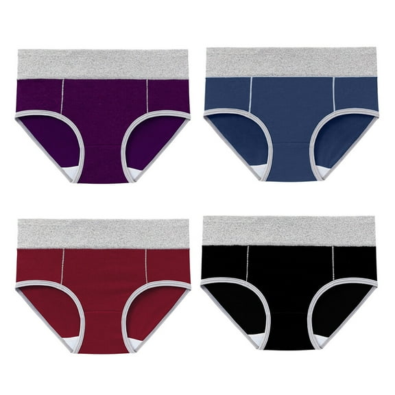 LULULION full coverage briefs for women High Waist Cotton 1 Set 5Pcs Everyday Use