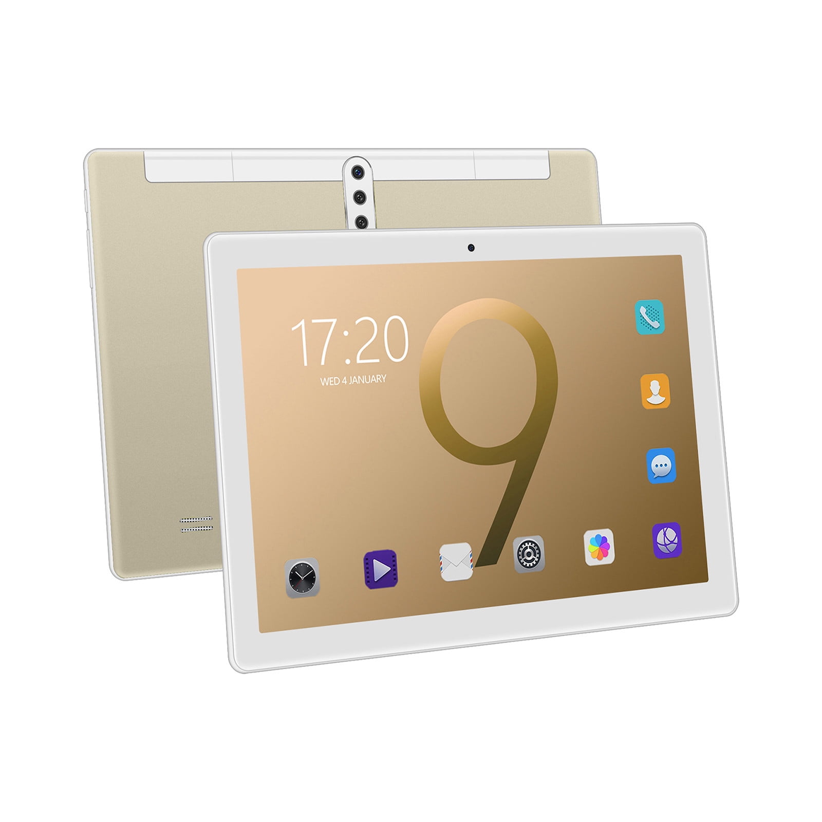 Android Tablets for Adults, maho 10.1-inch Tablet Computer 2+16G 10 Core Android Ultra-thin High-definition Screen Learning Game Video Office Tablet Supports SIM Communication Function,Gold