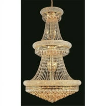 Elegant Lighting 1800G30G-RC 30 D x 50 in. Primo Collection Large Hanging Fixture - Gold