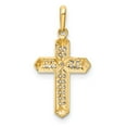 thumbnail image 4 of 14k Yellow Gold Cross CZ Pendant, 4 of 5