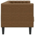 thumbnail image 3 of vidaXL Chesterfield Sofa 3-Seater Brown Faux Suede Leather, 3 of 5