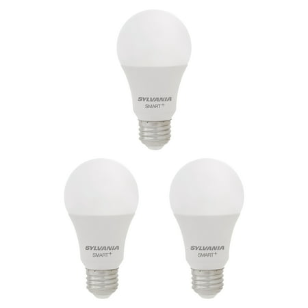 

SYLVANIA Wifi Smart Light Bulb LED 6 Watts Equivalent Soft White Dimmable A19 Works with Alexa and Google Home 3 Pack