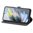 thumbnail image 2 of Allytech for Moto G Power (2025) Wallet Case, Luxury PU Leather with Embossed Pattern, Magnetic Clasp Kickstand Card Cash Slots Shockproof Slim Flip Case with Hand Strap for Women Men, Black, 2 of 6