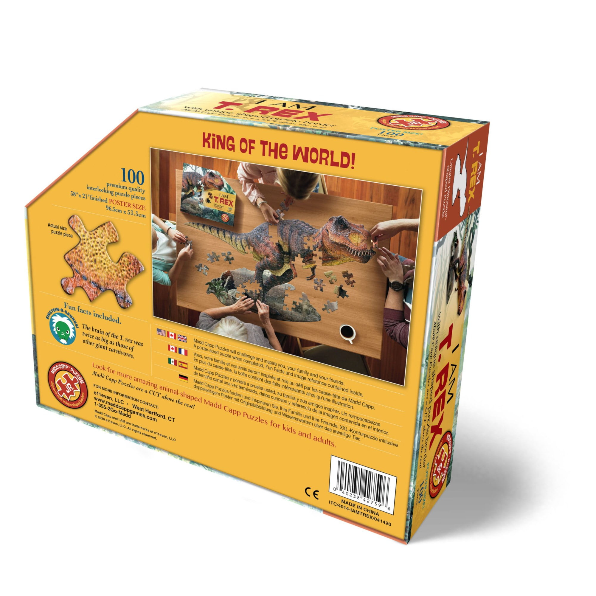 Madd Capp T. REX 100 Piece Jigsaw Puzzle with Oversized Pieces, for Ages 6 and up