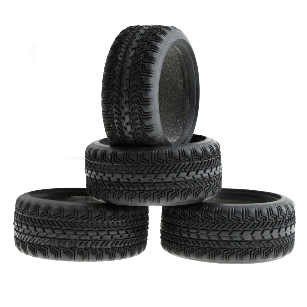 4PCS Rubber RC Tires Column Pattern for RC 1:10 Buggy Black 