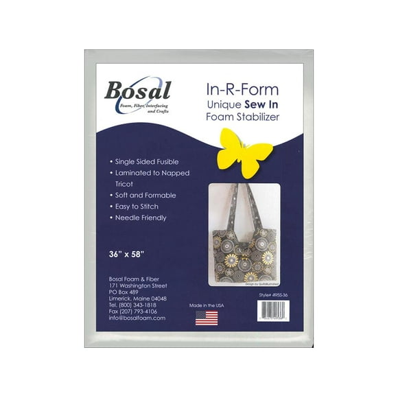 Bosal In R Form Foam Sew In Fusible Stab 58x36 Wht