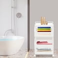 thumbnail image 3 of 2-tier Clothes Basket, Rolling Laundry Basket, Collapsible Laundry Basket for Families, Living Rooms, Bedrooms, Study Rooms, Children's Rooms, Bathrooms (15.7*11.8*28.3in), 3 of 12