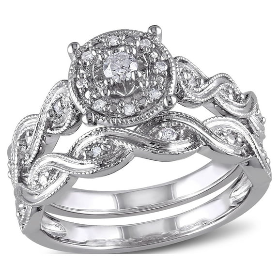 Everly Women's Diamond Sterling Silver Bridal Set