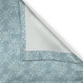 thumbnail image 5 of Ambesonne Antique Grommet Curtain, Retro Revival Curly Flower, 50" x 96", Bluegrey and White, 5 of 6