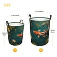 thumbnail image 3 of Fotbe Koi Pond Lilies Pattern Laundry Basket with Handles, Waterproof Large Laundry Hamper, Wash Bag for Corner Dorm, Rolling Laundry Basket with Handles-Small, 3 of 6