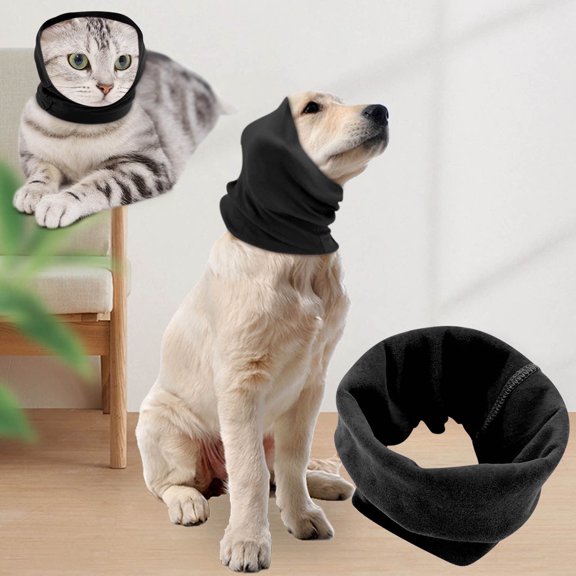 KIHOUT Calming Dog Ears Cover, Ear Flap Head Wrap For Noise Protection Dog, Hood Earmuffs For Anxiety Relief Grooming Bathing, Neck And Ears Warmer Ear Muff For
