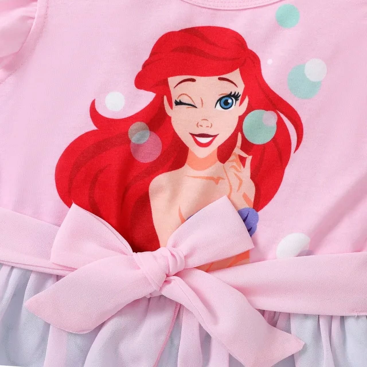 Disney Princess Girls Romper Little Mermaid Ariel Graphic Jumpsuit