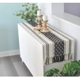 thumbnail image 5 of Boho Coffee Table Runner with Tassels 14x48 Inches, Black & Cream | Cotton Woven Washable Boho Dresser Scarf for Bedroom | Farmhouse Console Tabletop Centerpiece Decorations, 5 of 8