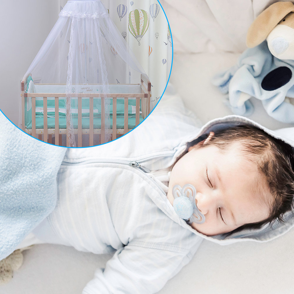 Tssuoun Universal Crib Mosquito Net Children Baby Mosquito Net Dome Foldable Mosquito Cover