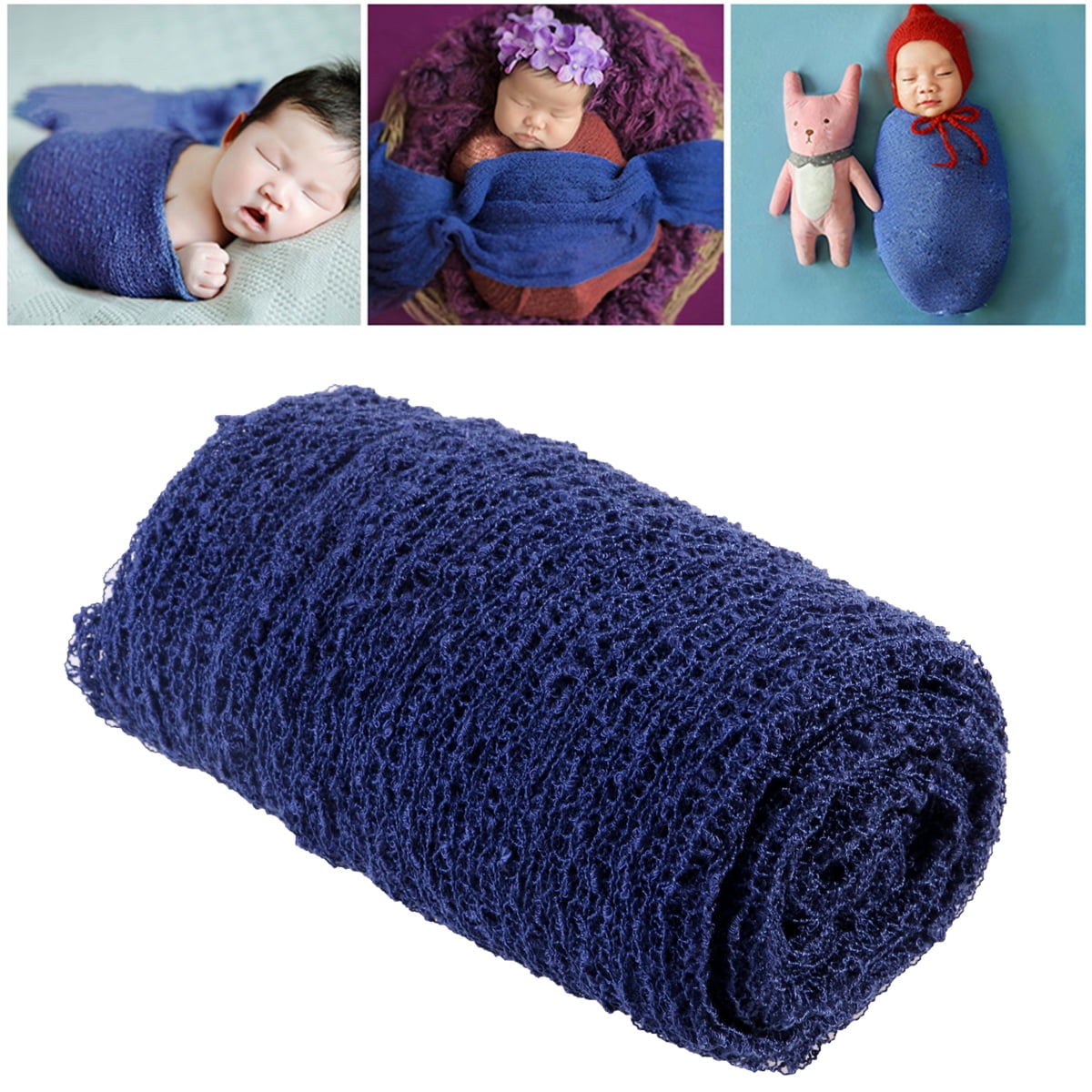 Baby Photography Blanket Stretch Knit Wraps Cloth Newborn Photo Swaddlings Q 