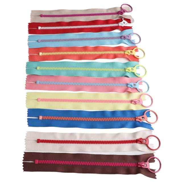 Sewing Zippers, Craft Zippers 10 Pieces Resin Fabric For Replacement