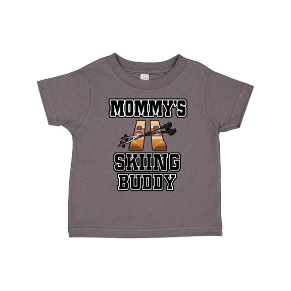 Inktastic Mommys Skiing Buddy for Kids Boys or Girls Toddler T-Shirt