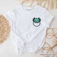 thumbnail image 6 of Cute Pocket Green Axolotl T-Shirt, Salamander Animal Tee, 6 of 6