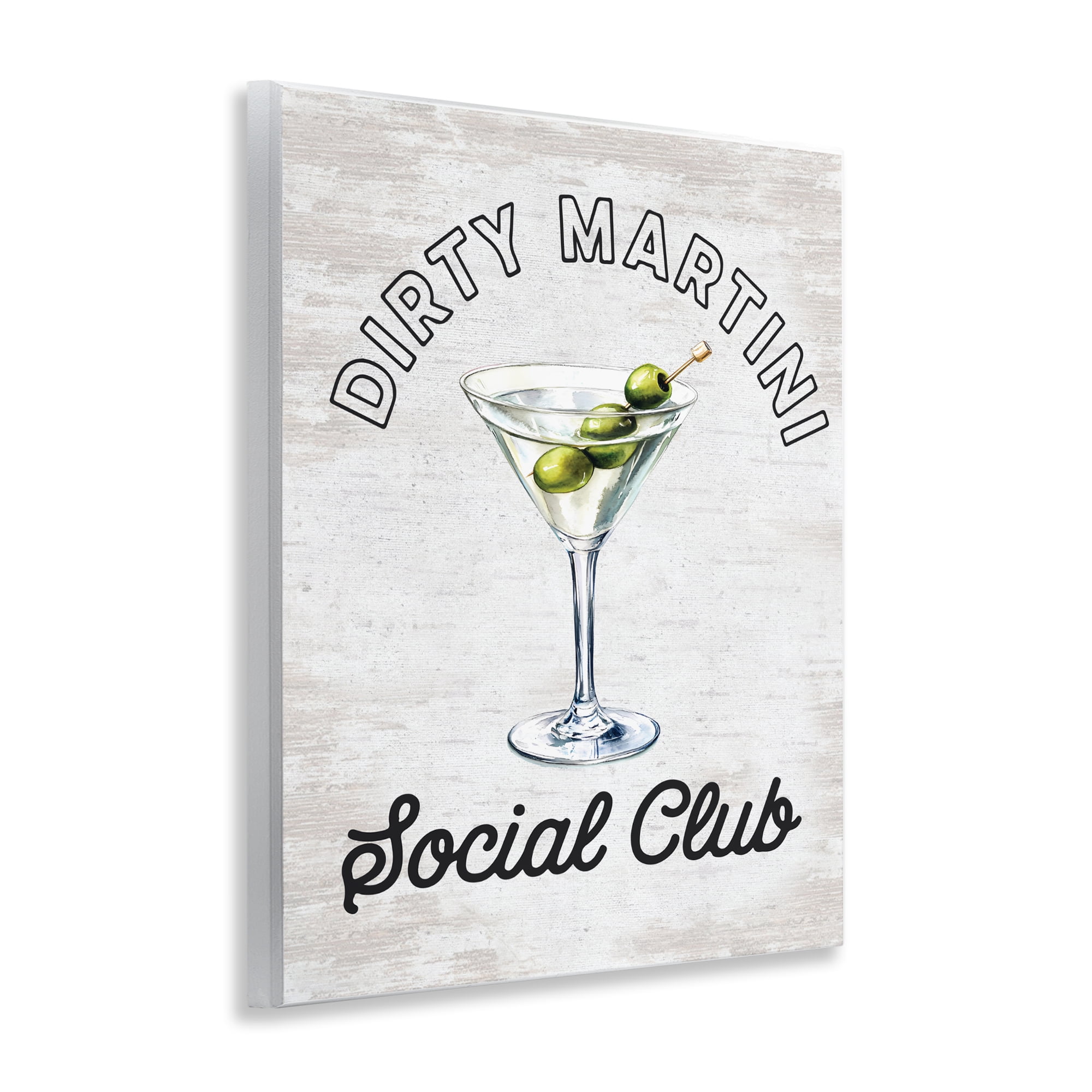 Stupell Industries Dirty Martini Social Club Wall Plaque Art, design by Lettered and Lined