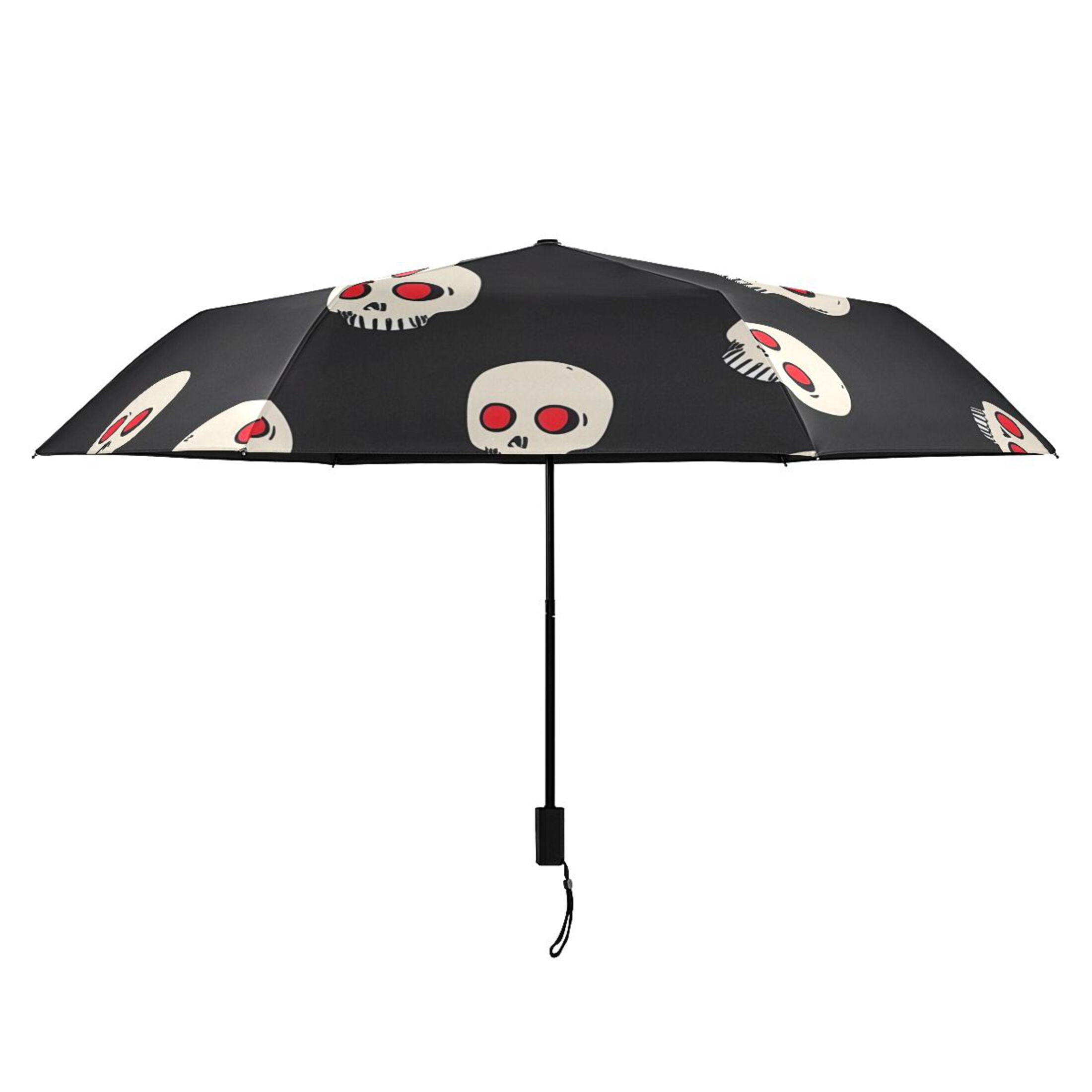ALAZA Skull Head UPF 50+ Compact Folding Umbrella for Rain Travel Umbrella Packable
