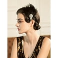 thumbnail image 3 of 1920s Flapper Headband Roaring 20s Great Gatsby Headpiece Rhinestone Hair Clip Hair Accessories for Women, 3 of 4