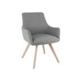 thumbnail image 2 of Lorell Gray Flannel Guest Chair with Wood Legs - Four-legged Base - Gray - 25.1" Width x 24.8" Depth x 35" Height LLR685, 2 of 6