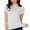 White, variant on Women's Crew Neck Short Sleeve Double Lined Tee - Slim Fit Basic Top - Cloud Pro Collection - Polyester Blend - S-XXXL - Versatile Wardrobe Staple