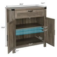 thumbnail image 2 of Ktaxon Farmhouse Sideboard, 2 Door Storage Cabinet, Antique Kitchen Pantry with Drawer and Adjustable Shelf, Rustic Gray, 2 of 6