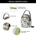 thumbnail image 4 of FORMRS Crossbody Bag for Women Quilted Travel Shoulder Cell Phone Purse with Chain Strap Handbag, Light Floral Pattern, 4 of 7
