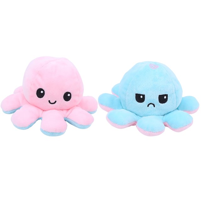 Juguetes de animales de peluche, muñeco de peluche de pulpo, muñeco de peluche de pulpo reversible, animales de peluche, rendimiento de primer nivel