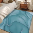 thumbnail image 4 of Teal Blue Marble Area Rugs 3x5 ft Liquid Art Modern Washable Rug Non Slip Indoor Carpet Absorbent Floor Mat for Living Room Bedroom Dining Room, 4 of 9