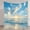 40x30inch(102cmx76cm), variant on 1pc Flannel Blanket - 2D Flat Sea View Sunset Clouds Blue & White, Soft and Warm Nap Blanket for Sofa, Office, Bed, Camping, Travel, All-Season Multi-Purpose Gift, 2D Flat
