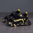 thumbnail image 2 of CAUYDY Boys Sandals Kids Open toe Athletic Sport Sandals Adjustable Strap Summer Outdoor Hiking Beach Water Shoes for Little Big Kid(L101-Gold,12), 2 of 9