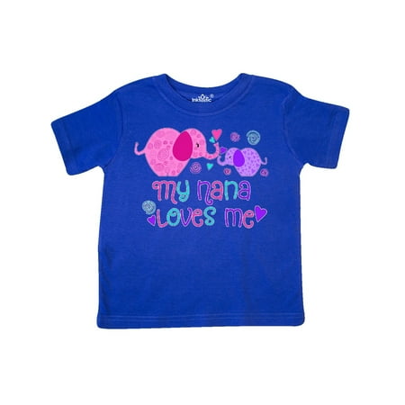 

Inktastic My Nana Loves Me- Cute Elephants Gift Toddler Boy or Toddler Girl T-Shirt