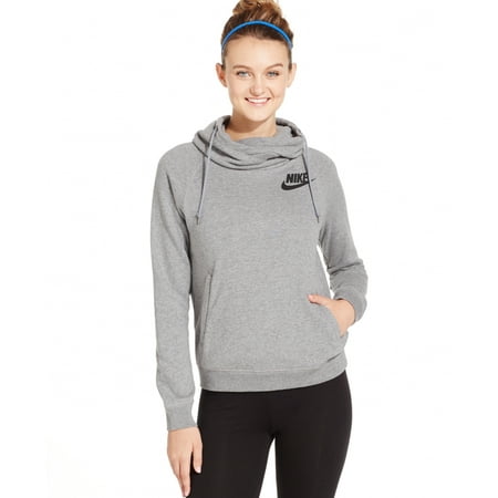 Nike Womens Funnel-Neck Fleece Pullover Hoodie