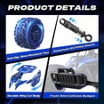 thumbnail image 4 of WonderStone 1:16 RC Cars, Alloy Remote Control Truck with LED Headlight and 2 Rechargeable Batteries, High Speed Adjustable 2.4 GHz Monster Trucks for Boys Kids Adult Gifts 3-12, Blue, 4 of 11