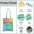 thumbnail image 3 of Colorful Zebra Canvas Tote Bag Rainbow Zebra Pattern Abstract Black and White Stripes Multicolor Modern Fashion Cute Cartoon Zebra Aesthetic Gradient Print Reusable Eco-Friendly Shopping Bag, 3 of 6