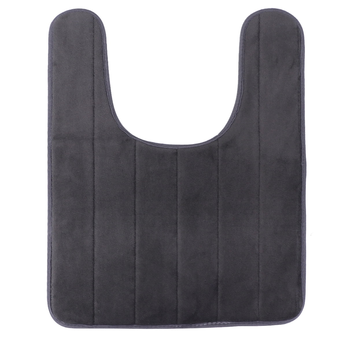 50x60cm Memory Closestool Floor Mat Anti-Skid Toilet Rug U Shape Floor Pad Dark Grey