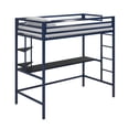 thumbnail image 1 of Novogratz Maxwell Metal Twin Loft Bed with Desk & Shelves, 1 of 9