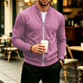 thumbnail image 3 of Men's Lightweight Jackets Casual Light Jackets for Men Waffle Bomber Jacket Varsity Coat with Zipper, 3 of 5