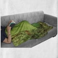 thumbnail image 5 of Rainforest Soft Flannel Fleece Blanket, Mystic Dreamland Butterflies Fairytale Land Grass Flowers Lizard Romantic Scenic Art, Cozy Plush for Indoor and Outdoor Use, 50" x 70", Green, by Ambesonne, 5 of 5