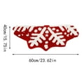 thumbnail image 3 of Semi Circular Snowflake Bathroom Carpet - Red Festive Door Mat for Winter Holiday and Resistance, 3 of 6