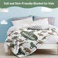 thumbnail image 6 of Dinosaur Blanket Soft Flannel Lightweight Dinosaur Throw Blanket Dino Gifts for Kids Boys Girls Super Cozy Plush Prehistoric Jurassic Dinosaurs Blankets for Sofa Bed Blanket Decor(50"x60"), 6 of 8