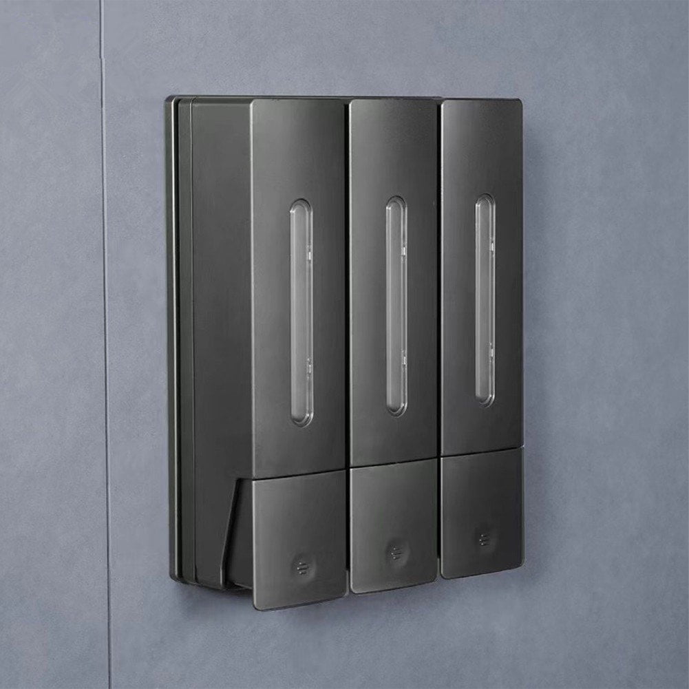 Shampoo and Conditioner Dispenser Shower Soap Dispenser Shower Dispenser 3 Chamber No Drill Shampoo Dispenser, Wall Mounted for Home Hotel