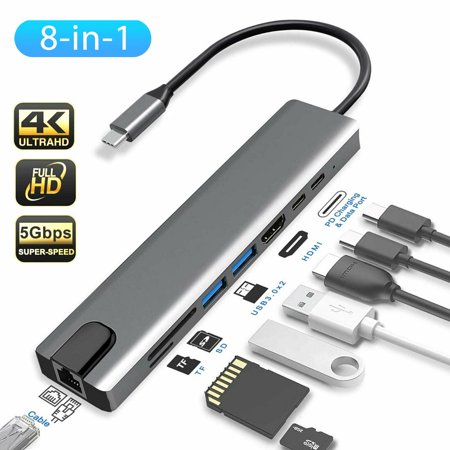 8 in 1 Multiport USB-C Hub Type C To USB 3.0 4K HDMI Adapter For Macbook Pro/Air price history on PriceWatchPro